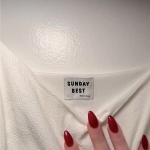 Sunday Best White MidLength Summer Dress